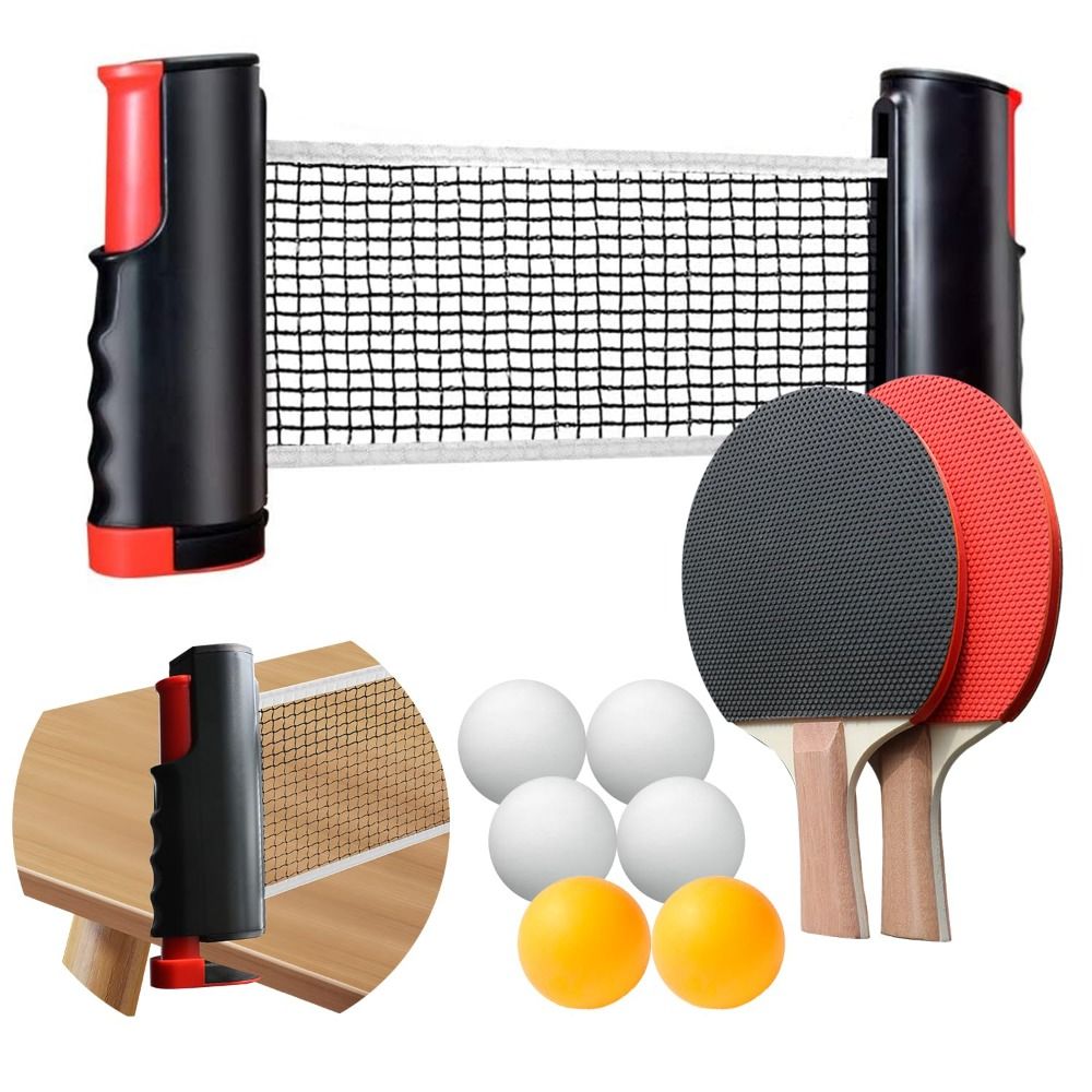 Table Tennis Net Set - Set Completo di Rete Retrattile per