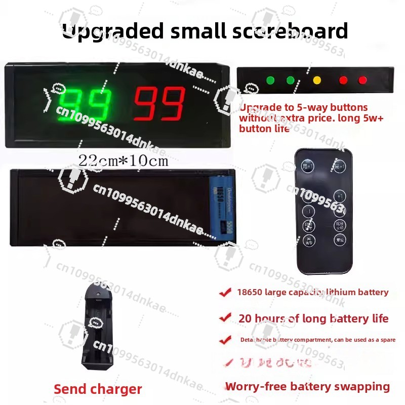 Table Tennis Scoreboard - Tabellone Segnapunti Elettronico per Basket, Tabellone