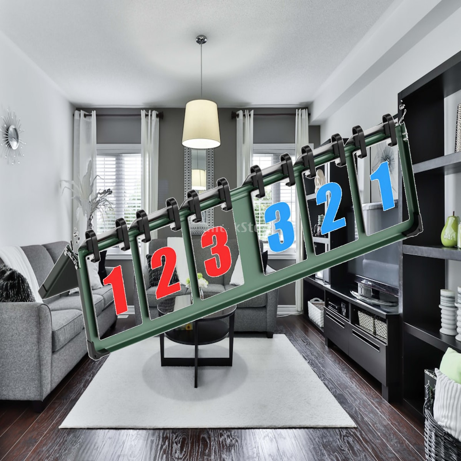 Table Tennis Scoreboard - Tabellone Segnapunti Portatile Team Flip in