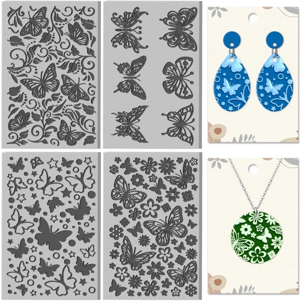 Butterfly Rubber Sheet - 4 Fogli di Gomma Laserabile per
